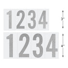 Creative Start Reflective Numbers - 3" and 4" - 50 Pack-Designed for easy application, these numbers adhere to most smooth surfaces for quick and reliable placement