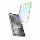 Avana Cosmic Case Compatible with MagSafe for Galaxy S25 - Violet-Extra strong magnets between two plates for a flat surface