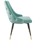 Modway Adorn Tufted Performance Velvet Dining Side Chair - Mint-Dense Foam Padding