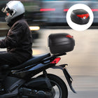 HOMCOM Detachable Scooter Motorcycle Trunk Top Case - 24 L - Black-Locked and removed from mounting plate conveniently