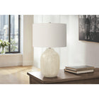 Monarch Specialties 26" H Table Lamp - Cream Ceramic / Ivory / Cream Shade-The easy 3-way rotary switch holds a single bulb (not included) with a maximum outage of 100W/120V, allowing you to adjust the lighting ambiance to instantly brighten or dim the room
