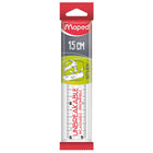 Maped 15cm Unbreakable Ruler - Translucent-This ruler has a double 15 cm scale, making it convenient to carry in a pencil case