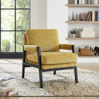 Brassex Hugo Accent Chair - Yellow-Plush seating