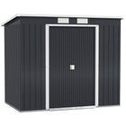Outsunny 7' x 4' Lean to Outdoor Storage Shed with Foundation Kit-Steel structure makes this a tough piece, suitable for outdoor use all-year round
