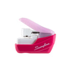 Swingline Staple Free Stapler - Pink-Staple free stapler fastens by punching a small hole in a stack of paper and tucking the punched-out tab under the bottom sheet