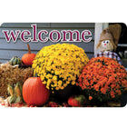 Ashley Productions The Original Fun Mat Welcome Mat - 15.5" x 23.5" - Scarecrow Flowers Welcome-Measurement & Design: The Scarecrow Flowers Welcome Mat measures 15.5" x 23.5".