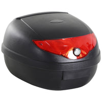 HOMCOM Detachable Scooter Motorcycle Trunk Top Case - 24 L - Black-Manufactured from heavy-duty polypropylene material