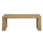 Modway Canto Rectangular Stacked Design Coffee Table - Weathered Oak-6