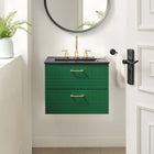 Modway Daybreak 24" Bathroom Vanity - Green/Black-Spacious Drawers