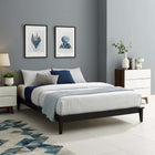 Modway Lodge Wood Queen Platform Bed Frame - Cappuccino-Sturdy Mattress Foundation