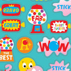 Eureka Bubblegum Scented Stickers - 6 Packs of 80-For best results, scratch to release scent