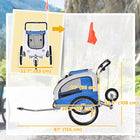 Aosom 2-in-1 Pet Stroller with Canopy and Storage Pockets - Blue-Mesh windows and sunroof keep the area ventilated and allow pets to look outside 