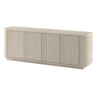 Hudson&Canal Canton TV Stand for TV's up to 75" - Alder White-The top has a weight capacity of 75lbs, lower shelves can hold 20lbs each