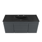 Modway Render 48" Wall-Mount Bathroom Vanity - Grey/Black-Fixtures Not Included