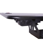 Rocelco 46" Electric Desk Riser with AC Outlet USB Charger and Large Keyboard Tracy- Black-10.25" wide slot holds a tablet or phone. 