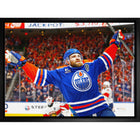 Leon Draisaitl Oilers 2025 SCF OT Celebration - Framed Canvas - 31" x 22"-Premium canvas print with gallery-wrapped edges