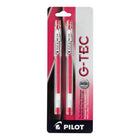 Pilot G-Tec Gel Pens – 0.4mm – Red – 2 Pack-These pens use bio polymer ink, which prevents feathering and provides the smoothest writing, every time