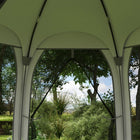 Outsunny 11' L x 11.5' W Screen Tent House with Nettings, Portable Carry Bag and 2 Doors - Cream White-1000mm PU-coated polyester canopy