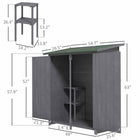 Outsunny - Abri de jardin Outsunny 55 x 30 avec toit en asphalte-Feutre de toiture  
