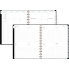 AT-A-GLANCE 2026-2027 Signature Weekly/Monthly Academic Planner - 11" H x 8-3/8" W - Black - Bilingual-Twin coil binding