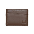 Club Rochelier Men's Slim Fold Wallet with Removable ID - Brown-10 Credit card slots