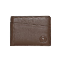 Club Rochelier Men's Slim Fold Wallet with Removable ID - Brown-10 Credit card slots
