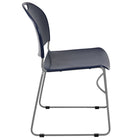 Flash Furniture HERCULES Series Navy Ultra-Compact Stack Chair with Silver Powder Coated Frame-880 lb. Weight Capacity
