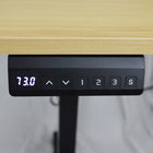 Ezywork Whole Piece Top Electric Standing Desk - Black Frame / Wood Top-Weight Capacity: 154 lbs