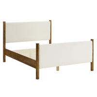 Modway Maven Full Size Boucle Upholstered Platform Bed - Feather Walnut-Wooden Bed Frame