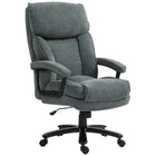 HOMCOM Big and Tall Executive Chair for Home - 450 lbs Capacity - Grey-Accommodating up to 440 lb. (200 kg), it's suitable for big and tall users