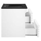 Modway Render 24" Wall-Mount Bathroom Vanity - White/Black-8