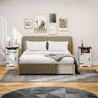 HOMCOM Side Table- White - Set of 2-Can be used as side tables or nightstands for added flexibility