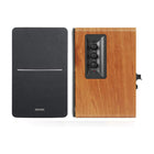 Edifier R1280DB Modern Sound Classic Design Powered Bluetooth Bookshelf Speakers - Brown-Adjust the volume and toggle inputs at your fingertips from remote control. Bass and treble control located on the side of main speaker