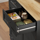 HOMCOM 68" H Cabinet with Charging Station - Black-Tilt-out door holds a 10-gallon trash can or laundry basket 