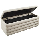 Modway Mezzo Upholstered Performance Velvet Storage Bench - Almond-8