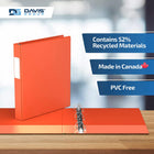 Davis Group Premium Economy Binder - D Ring - 1" - Orange - 6 Pack-Ideal for Conferences, Reference, Colleges & Universities