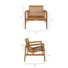 Modway Hayden Outdoor Teak Wood Armchair - Natural-Solid Teak Wood