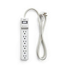 NXT Technologies NX54312-CA NX54312, 6-Outlet Surge Protector, 4ft, 600 Joules - White-6 standard outlets