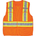 Traffic Vests, CSA Compliant Surveyor, Orange, SEF103, 6 Pack-Orange