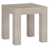 Hudson&Canal Langston 22"W Square Side Table - Alder White-A minimalist contemporary design for your living room, den, and more