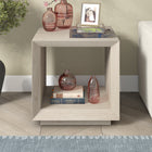 Hudson&Canal Evie 22"W Rectangular Side Table - Alder White-Clean with a soft, dry cloth and no harsh chemicals or abrasive cleaning materials