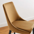 Modway Viscount Performance Velvet Dining Chair - Cognac-Non-Marking Foot Caps