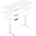MotionGrey 43" Ergo2 Electric Sit Stand Height Adjustable Standing Desk - White/White-Heavy duty motor that allow a weight capacity of up to 176 lb and a synchronized dual lift system, providing a smooth and quiet lifting operation speed of 0.7"/sec and soft 45dB sound of operation