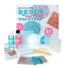 Art 101 Resin Glitter Coaster Kit-All-inclusive 23 piece beginner-level resin project kit