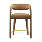 Modway Pinnacle Performance Velvet Counter Stool - Brown Gold - Set of 2-8