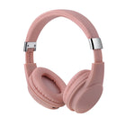Basic Tech Wireless Over The Ear Foldable Headphones - Pink-Auxilary audio cable is included