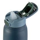 General Supply Goods + Co Insulated Tumbler - Blue-Convenient flip straw lid for easy sipping