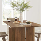 Modway Amistad 60" Wood Dining Table - Walnut-Assembly Required