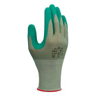 SHOWA Microporous Sustainable EBT Embossed Nitrile Glove - Poly Knit Liner - Green - Medium -Microporous foam nitrile coating