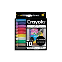 Crayola Brush Tip Acrylic Paint Markers - 10 Pack-Crayola brush tip acrylic paint markers: includes 10 brush tip acrylic paint markers with bold, brilliant hues that pop on black paper, adult colouring books, and more